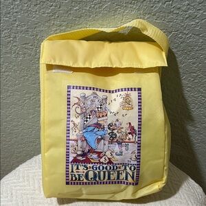 Mary Engelbreit Yellow Lunch Bag It’s Good to be Queen